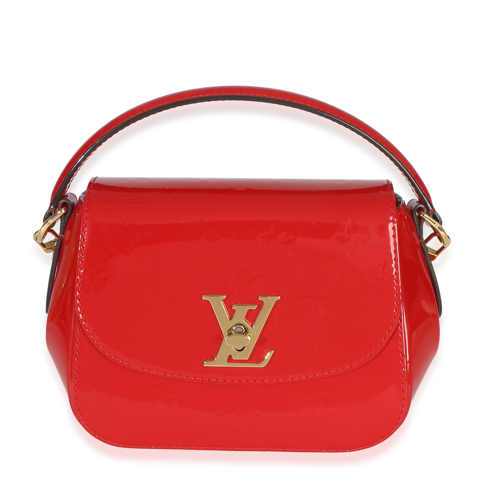 Louis Vuitton Red Monogram Vernis Pasadena Shoulder Bag